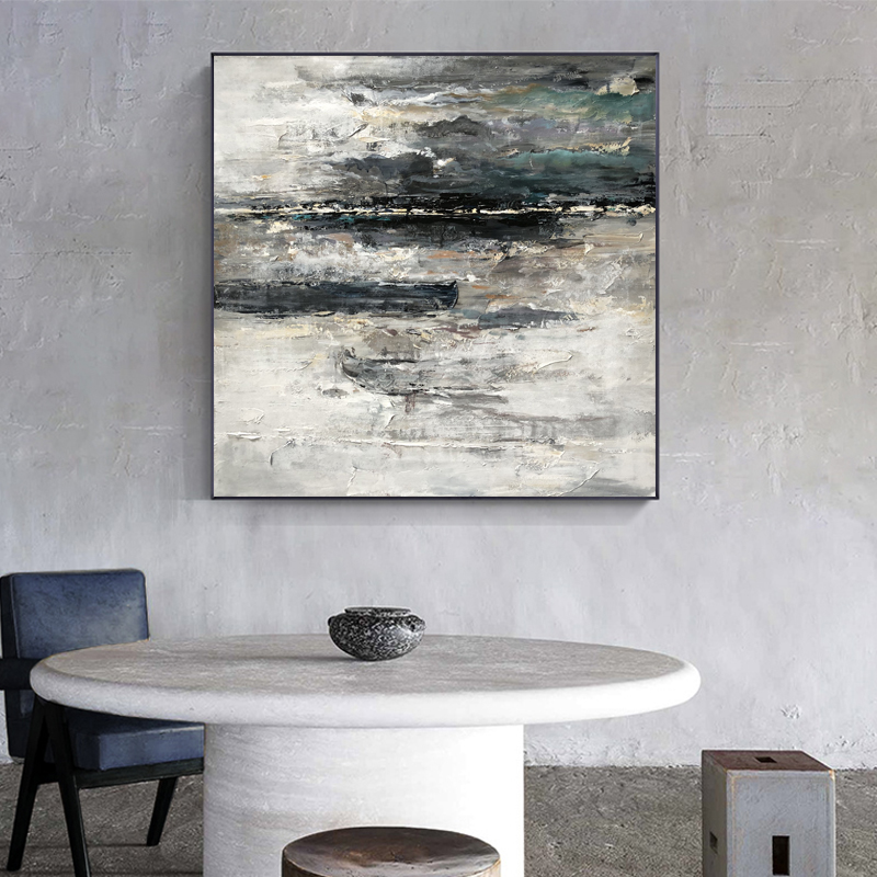Al por mayor pintado a mano lienzo arte abstracto decorativo sala de estar pintura al óleo