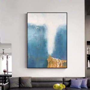 Pintado a mano grande abstracto pintura al óleo lienzo contemporáneo pintura de arte de la pared para sala en vivo