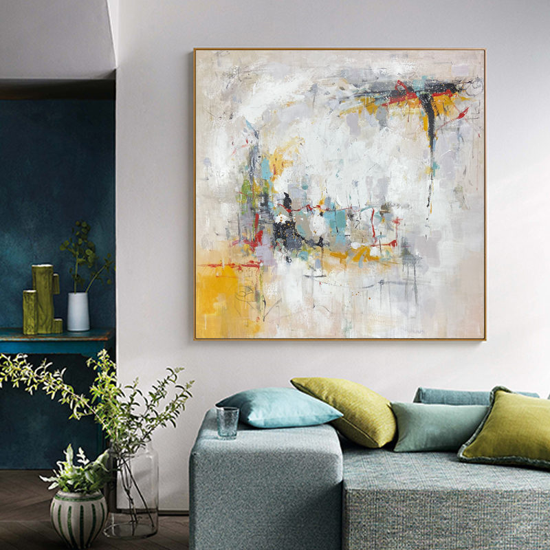 Mano pura arte abstracto Cuadros dibujo acrílico pared decoración abstracta ilustraciones lienzo pintura al óleo para sala de estar
