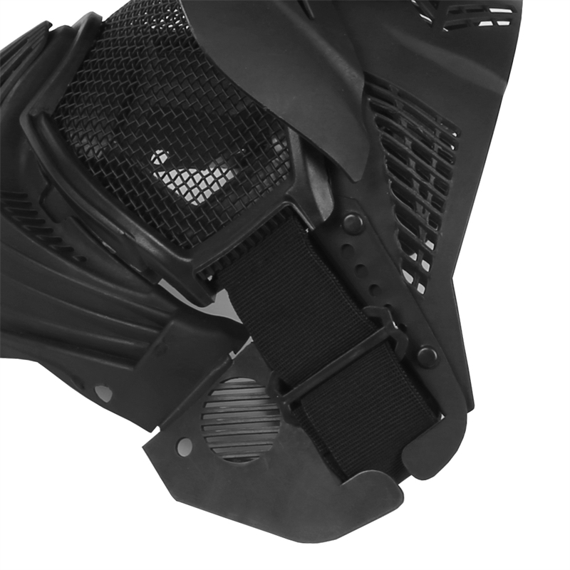 44mA07-BK Airsoft Mask Máscaras tácticas de la cara completa con protección para los ojos para los juegos de supervivencia de CS