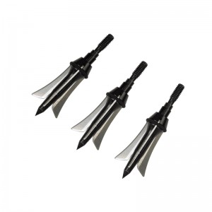Nika Archery 15B022 3 Blades Broadhead con cuchillas de acero inoxidable Crossbow Caza de cabezales de flecha