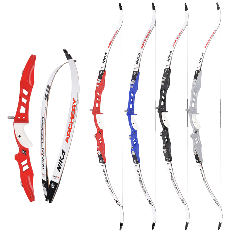 Nika Archery 66 pulgadas Recurve Bow Archery Juego para tiro con arco de tiro al aire libre