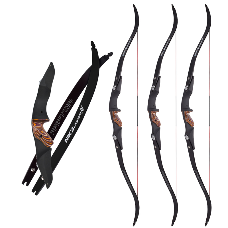 Nika Archery 220053 60 pulgadas Recurva el arco con 17 pulgadas ILF RH/LH Riser Target Sport Shooting&hunting