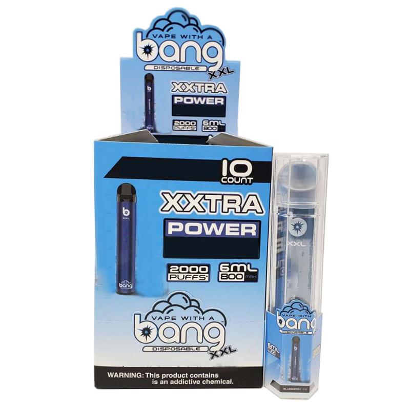 Bang XXL Dispositivo de cigarrillos electrónicos de vape desechable 800mAh batería 6ml vainas vacías Vapores originales 2000 Kit de soplado al por mayor