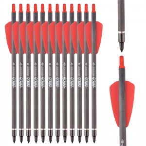 Nika Archery 113167-02 ID6.2mm 7.5 pulgadas de fibra de carbono Pernos de ballesta de fibra de carbono Plástico Nock Tiro con arco Sistema COBRA Sistema Adder/R9/RX