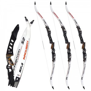 Nika Archery 210018 64 pulgadas RH ILF RECURVE BOW BUSUR RECURVE PARA PRÁCTICA DE TIGO DE TIERNO DE SPORT DE AUTO