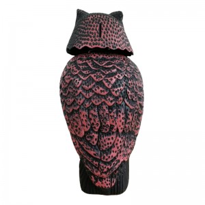 Pájaro realista Scarer Búho de plástico Espantapájaros con cabeza giratoria y sonido para jardín yarda repelente de pest Paster Pest Control