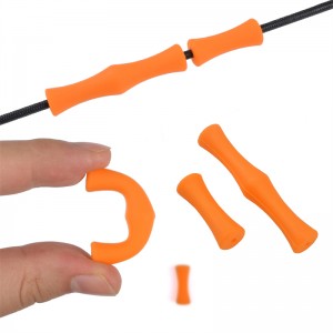 Elong al aire libre 42FT09 dedo Guardia cuerda del arco de tiro con arco de goma Guardia Disparo con protección de dedos