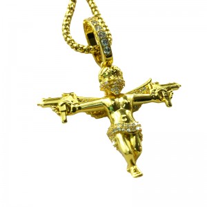 Uzi Double Gun Angel Colgante Collar