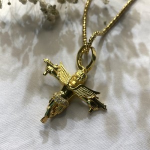 Uzi Double Gun Angel Colgante Collar