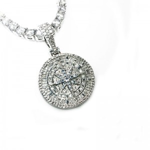 Collar colgante de Bling Bling 18K Joyería de Hip Hop Hombre