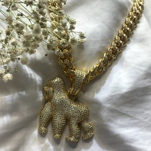 Personalidad King Kong Roaring Gorilla Circon Colgante