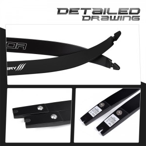 Nika Archery 270007 25H @ 68 pulgadas ILF RECORTE RECURVO RECORTE REMIONES PARA RECURVE AJUSTE DE LA ARCAJE TARGER DE CAZA Y TRABAJO