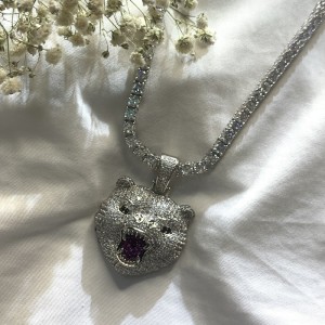 Colgante colgante de zircon con incrustaciones de Hip-Hop