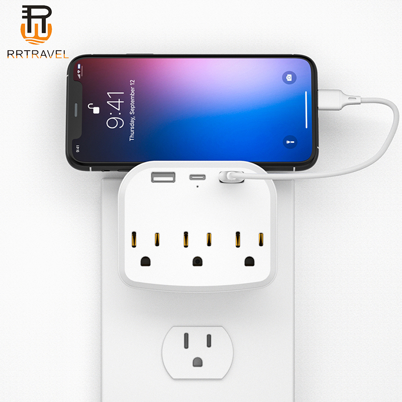 Nueva extensión estándar estadounidense New American Standard Wall Outlet American Standard Conversion Enchufe uno a tres American Standard Wall Plug American Standard Extension Socket