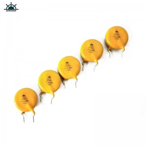 ODM OEM China Surge Surge Surgir Dispositivo protector Diámetro de resina epoxi amarillo 14mm 14d681 óxido de zinc Resistor de varistor