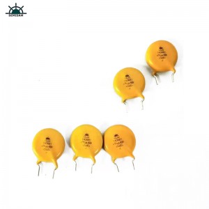 ODM OEM China Surge Surge Surgir Dispositivo protector Diámetro de resina epoxi amarillo 14mm 14d681 óxido de zinc Resistor de varistor