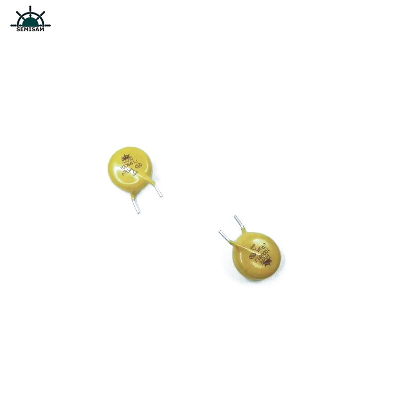 China Componentes de electrónica pasiva del fabricante original, MOV amarillo 10mm HVR10D681K óxido de zinc Varistor