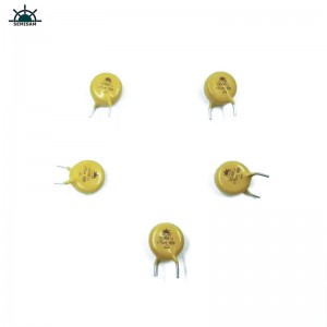 China Componentes de electrónica pasiva del fabricante original, MOV amarillo 10mm HVR10D681K óxido de zinc Varistor