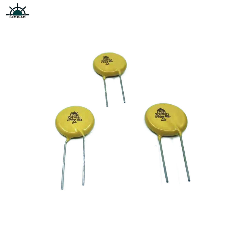 China ODM Big Power, trueno protector Amarillo MOV 20mm 10% HVR20D681K Varistor de óxido de zinc para el equipo de la fuente de alimentación