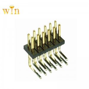 Conector de encabezado de punta de ángulo derecho de doble fila de doble fila de 2x5p
