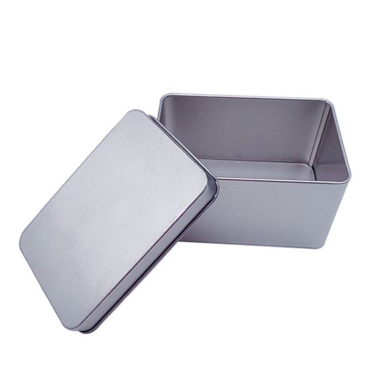 Lata de té de hojalata cuadrada, material de grado alimenticio esmerilado (107 mm * 70mm * 60mm)