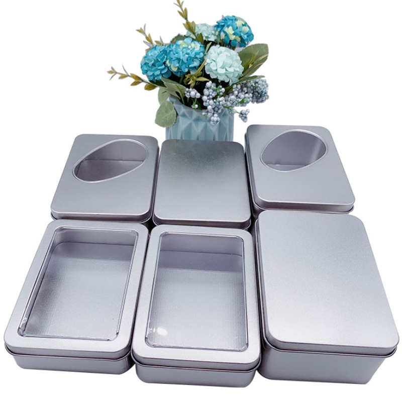 Caja de hojalata rectangular (125 mm * 90mm * 35mm) Caja de formas especiales