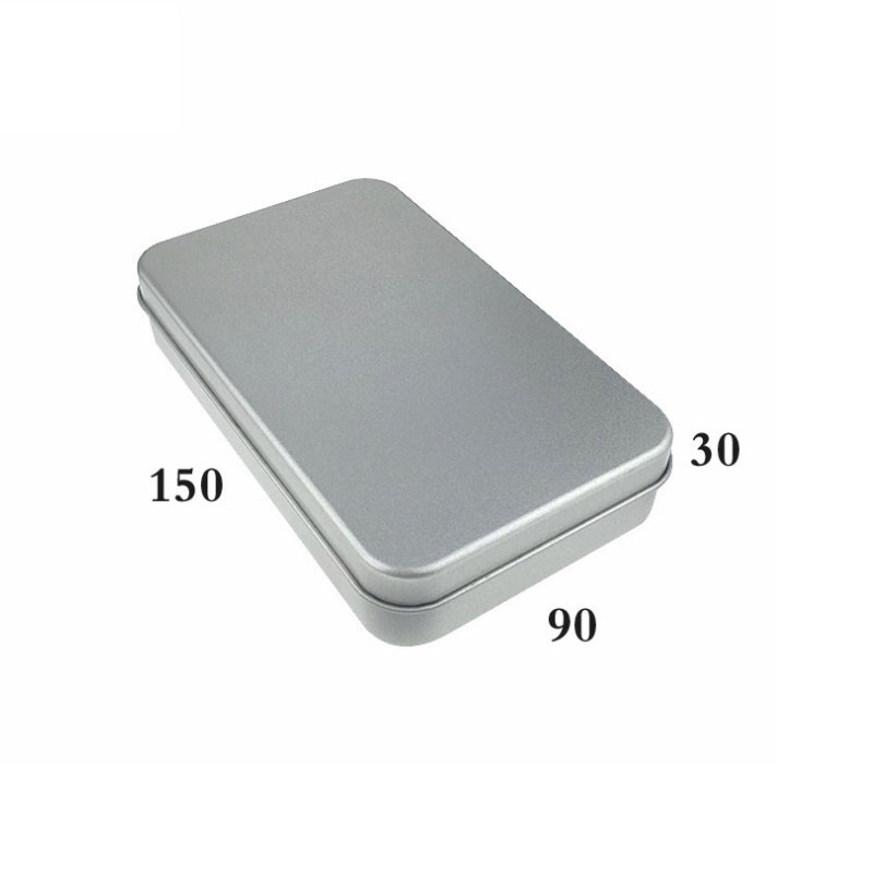 Caja de embalaje de metal esmerilado Cepillo cosmético rectangular Caja de hojalata 150 * 90 * 30mm