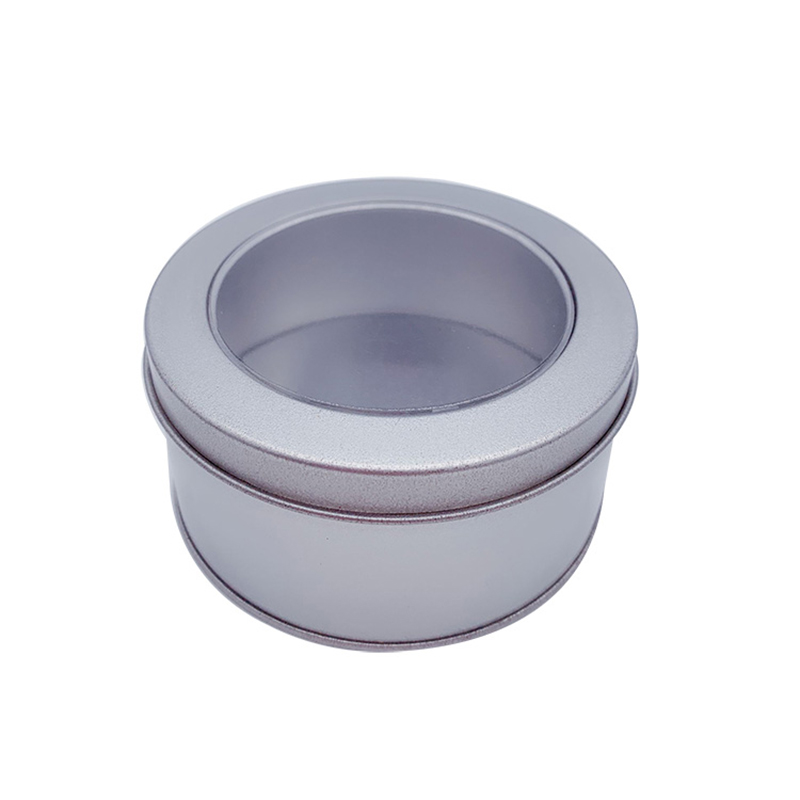 Venta directa de fábrica de plata contenedores de estaño de metal con tapa con tapa latas de lata al por mayor (90mm * 40mm)