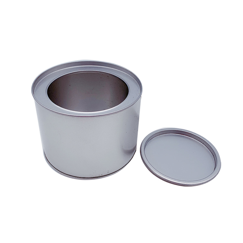 Fábrica personalizada redonda protección ambiental caja de hojalata lata de calidad de alimentos con tapa de tapón (100 mm * 75mm)