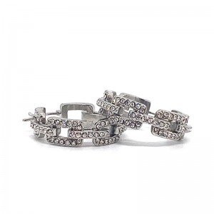 Pendientes de circón de acero inoxidable europeo y americano (no se desvanecen)