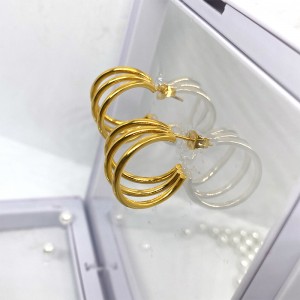 Pendientes de acero inoxidable de acero al vacío 18K/14K Pendientes