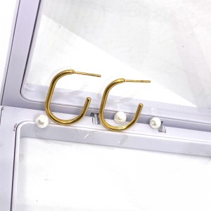 Caballo de oro de acero inoxidable 18K/14K aro de aro