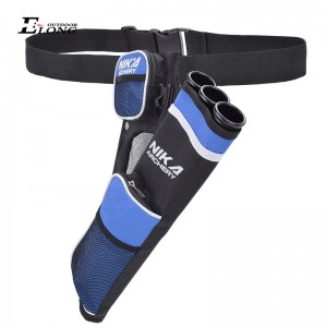 Nika Archery 430021 Rh Blue Color Tiry Tiry Taber para sosteniendo las flechas 3 Tubo Hip Cabullar Caza Tirador Arco Arco Flecha