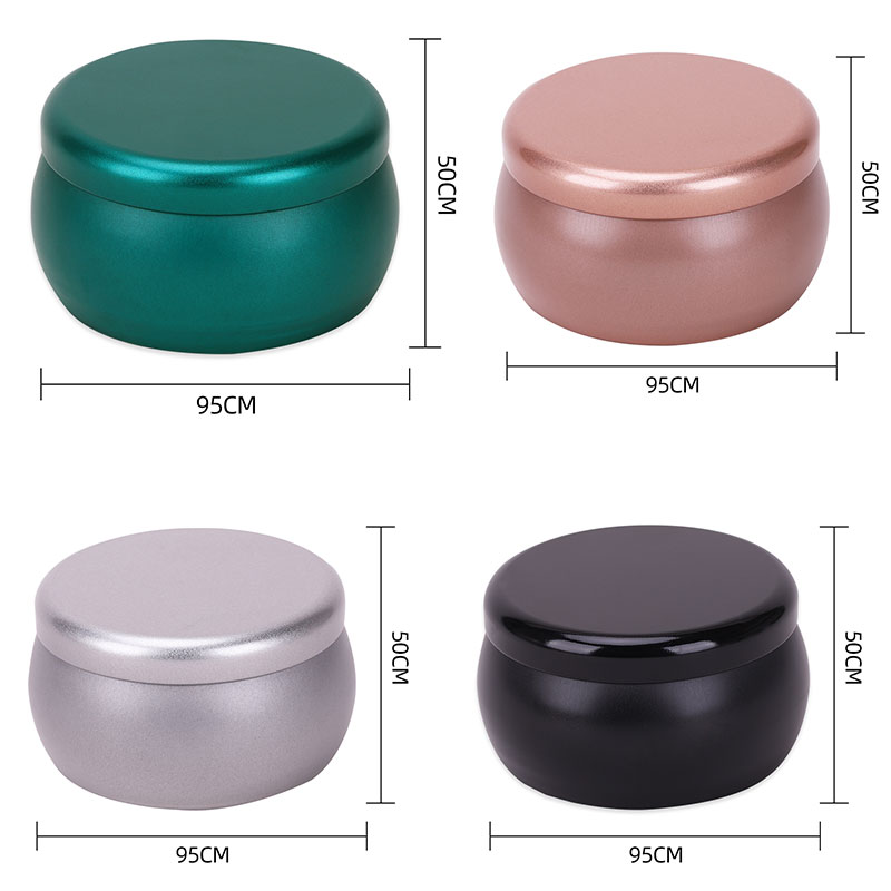 Jarra de vela vacíanegra mate MATTE MATTE PERSONALIZADO CON LID95 * 50mm