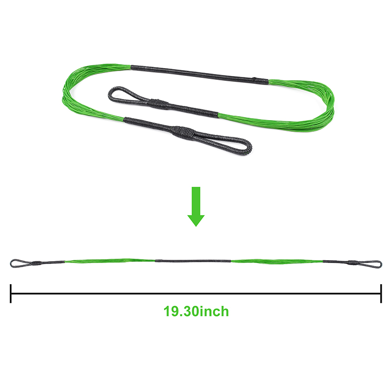 Elong al aire libre 280046-03 19.3inch 20 Strands Ballbow String Green FLUORESCENTE PARA COBRA SISTEMA ADDER/R9