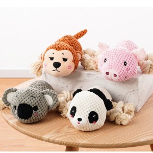 Juguete de perro cuerda de peluche