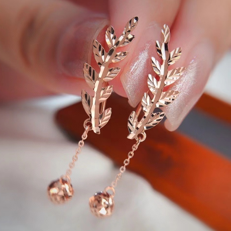 Joyas de Tuochen Custom 18K Rose/yellow Gold Fashion Pendientes de los aros del pendiente para el regalo