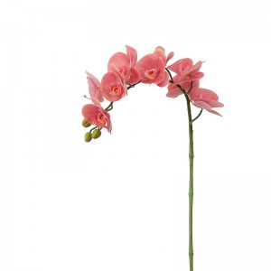 Orquídea artificial de una sola sucursal única con tocado real de alta calidad para vender