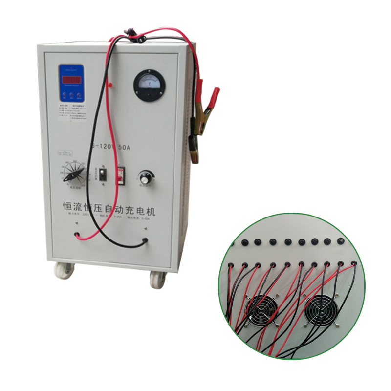 Cargador de batería inteligente optimizado de alta corriente, 6v12v24v36v48v60v72v96v48v60v72v96v120v 50 AMP Cargador de batería de voltaje constante de corriente constante, para uso de tiendas de reparación de automóviles