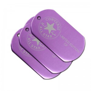 Fábrica al por mayor Metal de Metal Militar Etiqueta Militar Durable Lindo Anodizado Aluminio Blanco Etiquetas de perro