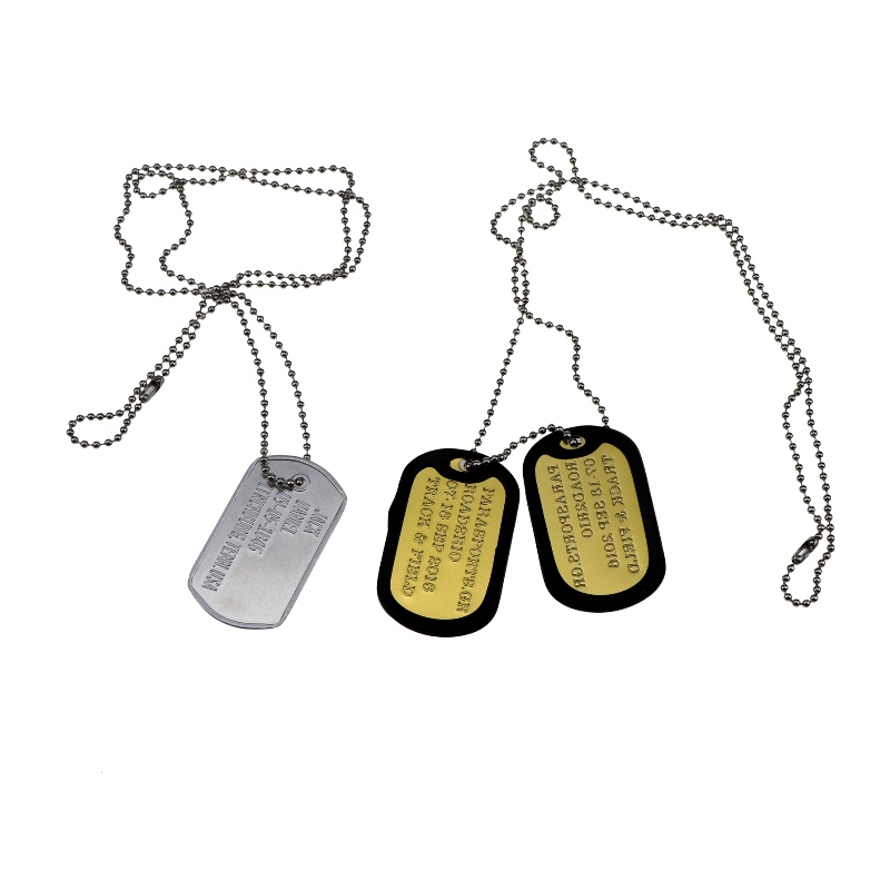 Fábrica al por mayor Metal de Metal Militar Etiqueta Militar Durable Lindo Anodizado Aluminio Blanco Etiquetas de perro