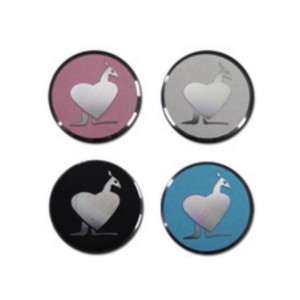 Placa de logotipo en relieve en relieve en relieve 3D grabado en oro del oro para el bolso