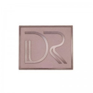 Placa de logotipo en relieve en relieve en relieve 3D grabado en oro del oro para el bolso