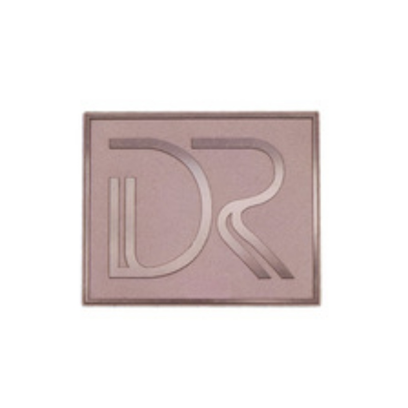 Placa de logotipo en relieve en relieve en relieve 3D grabado en oro del oro para el bolso