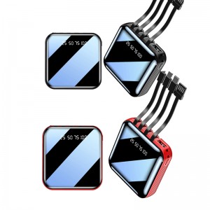 4 en 1 espejo 20000mAh portátil LED luz de carga rápida