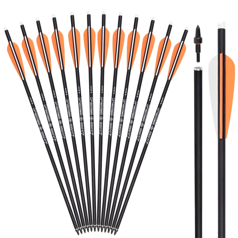 Elong al aire libre 119668 OD8.8mm Rollfiberglass Bolts TPU Streamline Vains Flechas Archites Brossbow Tornillos