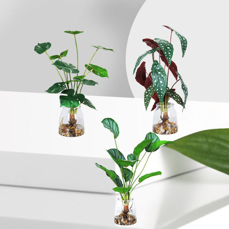 Venta caliente denueva calidad Alta calidad al por mayor plantas en maceta artificial artificial decorativo verde