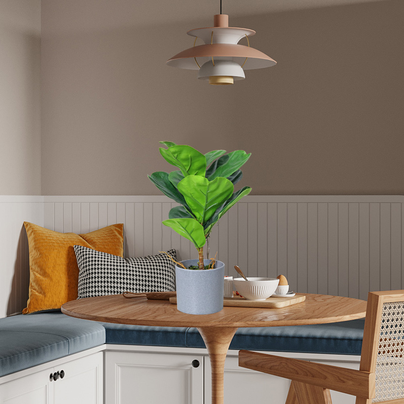 Decoración para el hogar Mejor casinatural Faux Pequeñas plantas verdes en maceta Bonsai artificial