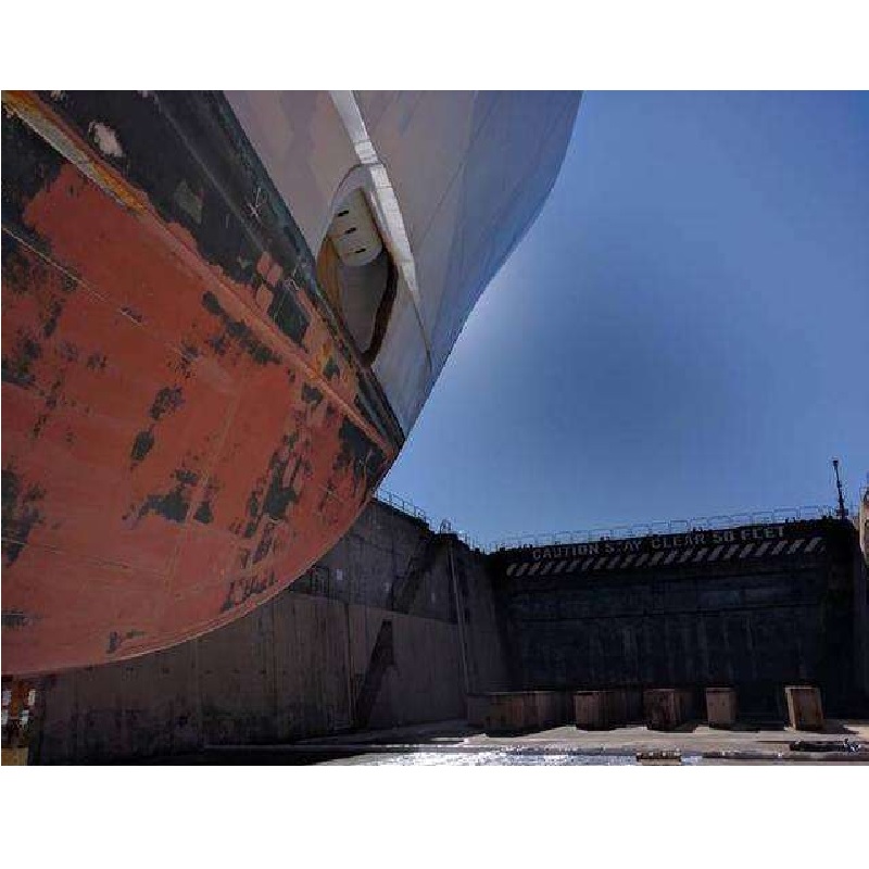 Corrosión submarina de la estructura del barco.